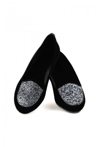 Black Women`s Flats 0143-01