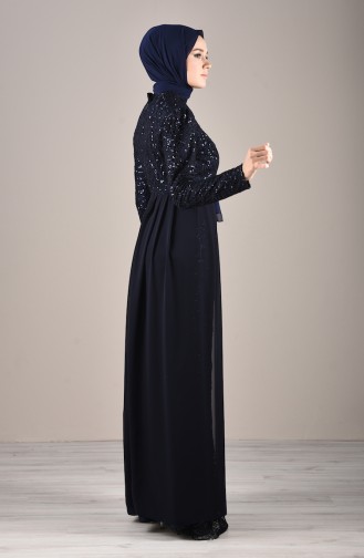 Habillé Hijab Bleu Marine 5219-05