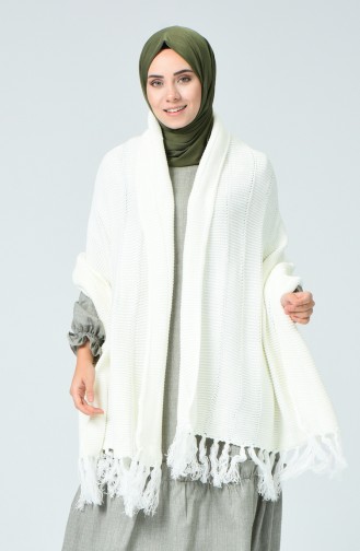 Ecru Poncho 1008-05