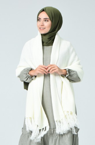 Ecru Poncho 1008-05