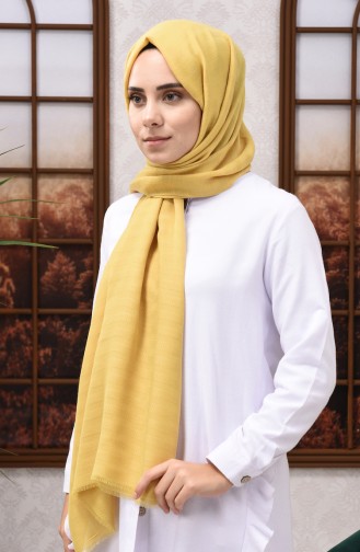 Self Patterned Seasonal Shawl Yellow 13155-13