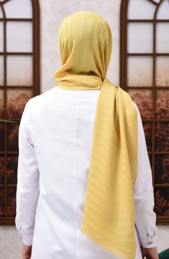 Self Patterned Seasonal Shawl Yellow 13155-13