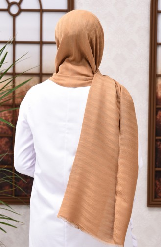 Self Patterned Seasonal Shawl Mustard 13155-26