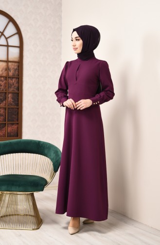 Purple Hijab Dress 2703-05