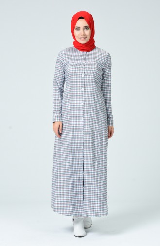 Navy Blue Hijab Dress 1269-06