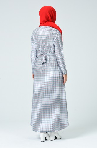 Navy Blue Hijab Dress 1269-06