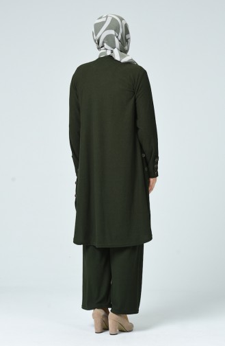 Khaki Hijab Kleider 2664-04