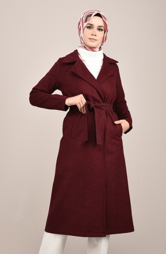 Belted Fleece Cape 8404-05 Claret Red 8404-05