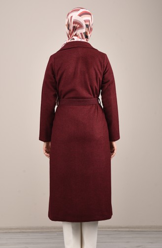 Belted Fleece Cape 8404-05 Claret Red 8404-05