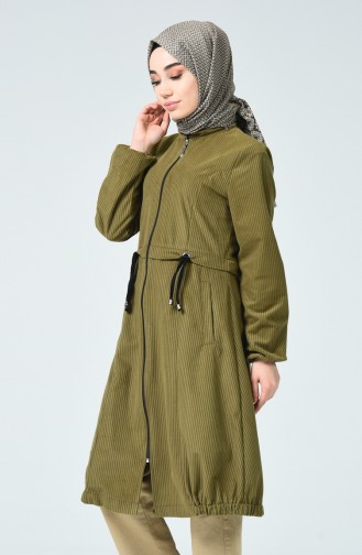 Cape en Velours Saisonnière  0030-08 Vert Khaki 0030-08