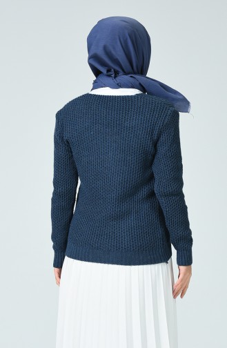 Triko Kısa Kazak 3450-01 Lacivert