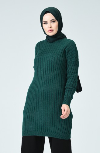 Smaragdgrün Pullover 7020-09