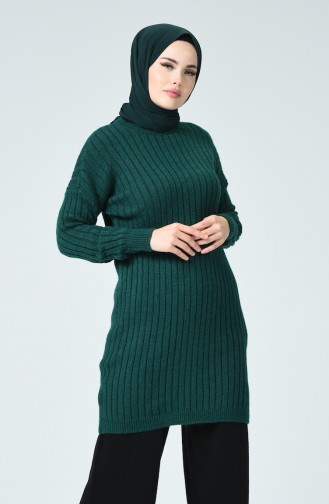 Smaragdgrün Pullover 7020-09