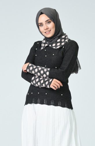 Pull Tricot Perlés 8046-03 Anthracite 8046-03