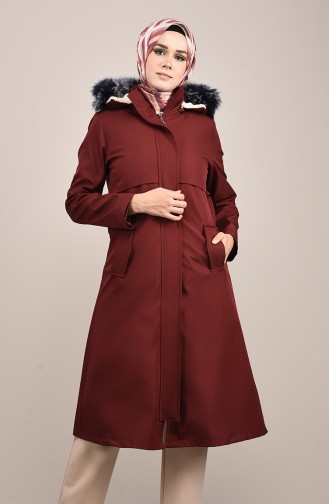 معطف أحمر كلاريت 0036-06