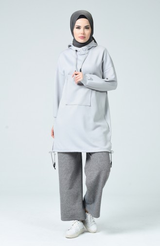 Beli Lastikli Bol Paça Pantolon 8120-02 Siyah 8120-02