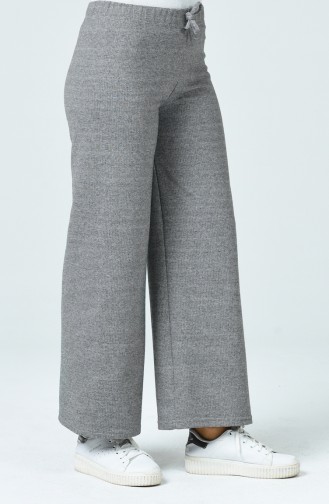 Beli Lastikli Bol Paça Pantolon 8120-02 Siyah 8120-02