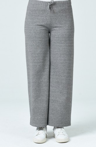 Beli Lastikli Bol Paça Pantolon 8120-02 Siyah 8120-02