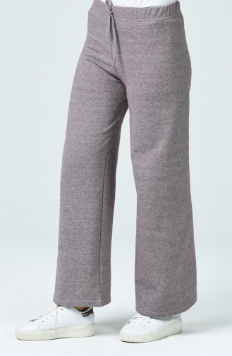 Pantalon Large Taille Élastique 8120-03 Plum 8120-03