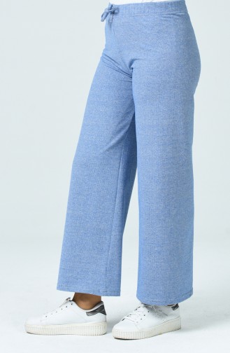 Pantalon Large Taille Élastique 8120-04 Bleu Roi 8120-04