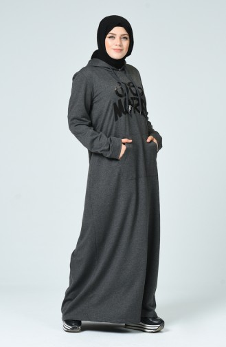 Anthracite Hijab Dress 10007-01