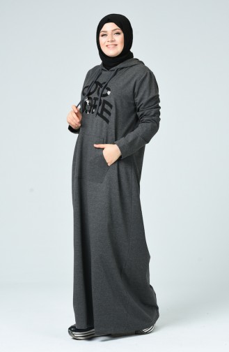 Anthracite Hijab Dress 10007-01