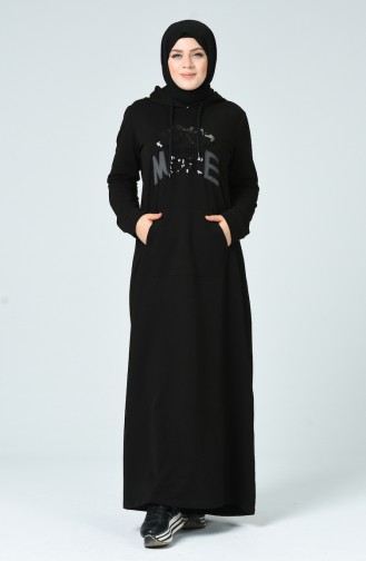 فستان أسود 10007-04