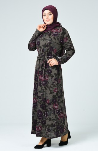 Purple Hijab Dress 4893-03