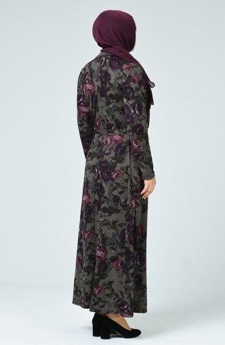 Purple Hijab Dress 4893-03