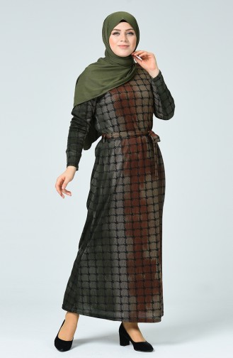 Tan Hijab Dress 4893A-02
