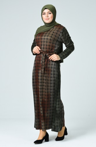 Tan Hijab Dress 4893A-02