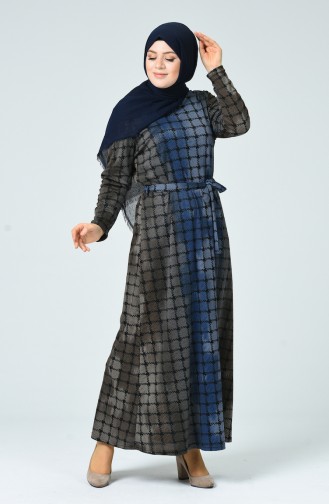 Indigo Hijab Dress 4893A-03