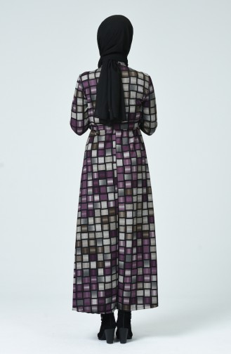 Purple Hijab Dress 1261-02