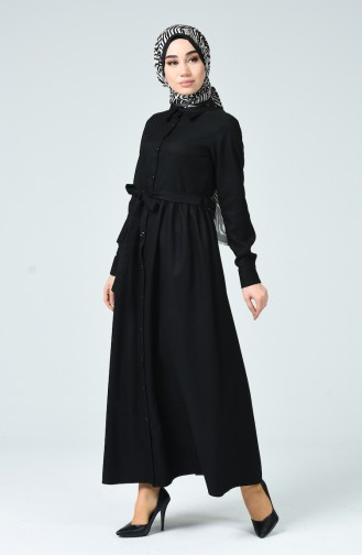 Black Hijab Dress 0895-04