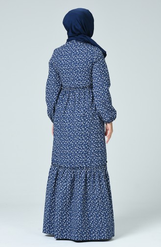 Robe Hijab Bleu Marine 60054B-02