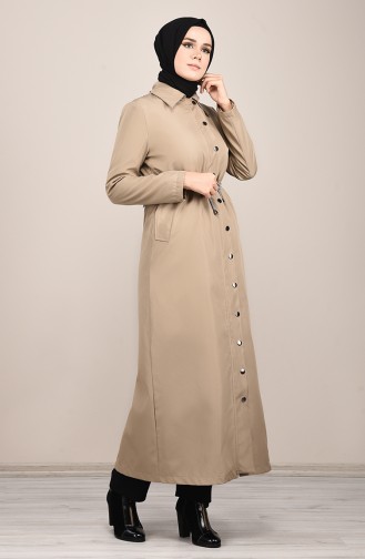 Beige Trench Coats Models 0033-04