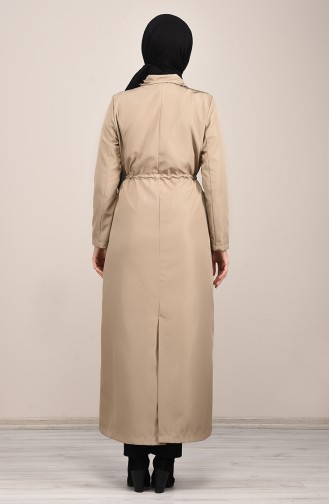 Beige Trench Coats Models 0033-04