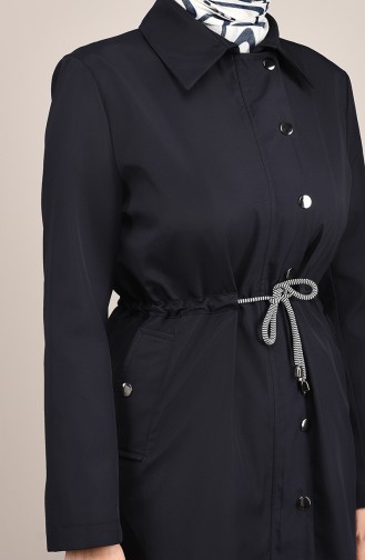 Navy Blue Trench Coats Models 0033-05