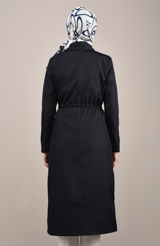 Trenchcoat mit Tasche 0035-02 Dunkelblau 0035-02