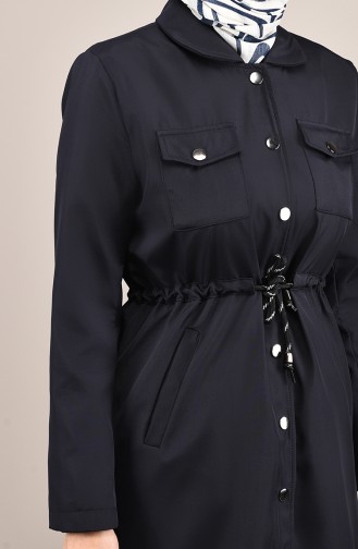 Navy Blue Trenchcoat 0035-02