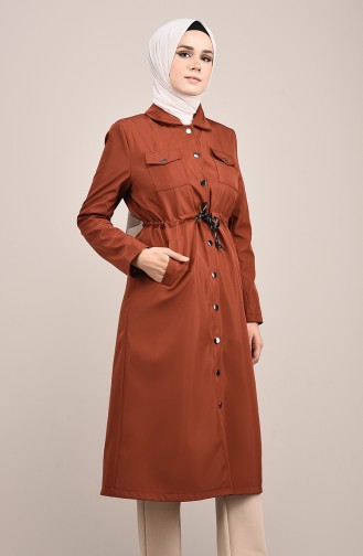 Trenchcoat mit Tasche 0035-04 Ziegelrot 0035-04