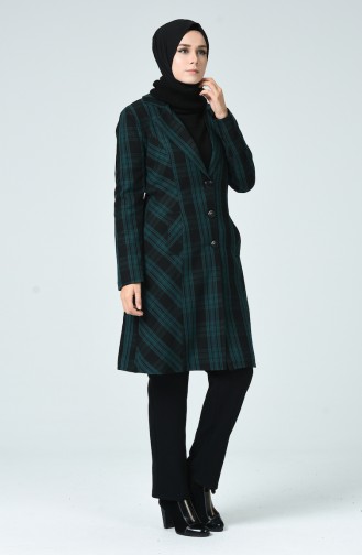 Veste à Motifs Carreaux 2645-02  Vert émeraude 2645-02