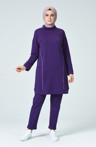 Two Yarn Tracksuit Purple 0408-03