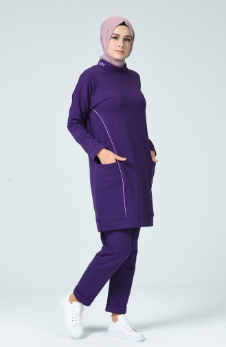 Two Yarn Tracksuit Purple 0408-03