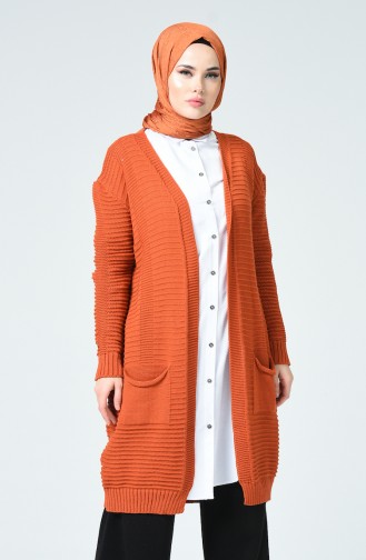 Tricot Pocket Cardigan Brick 1937-02