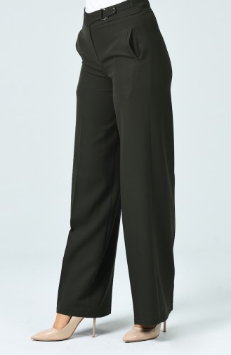 wide Leg Pants with Pockets 3144-01 Khaki 3144-01