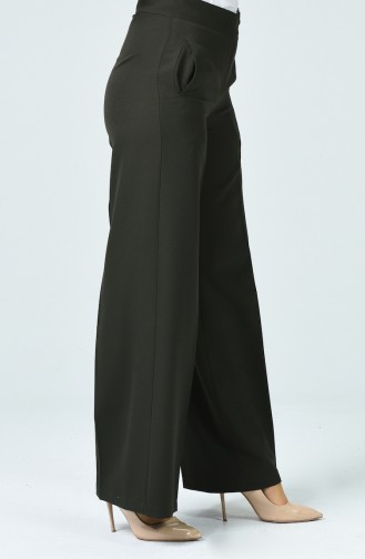 wide Leg Pants with Pockets 3144-01 Khaki 3144-01