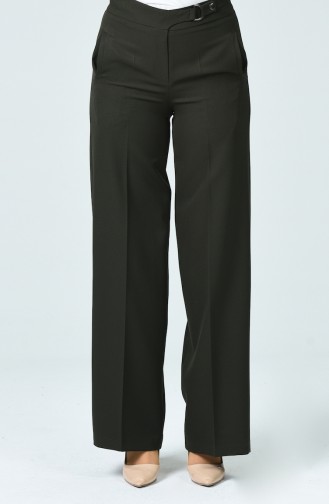 wide Leg Pants with Pockets 3144-01 Khaki 3144-01