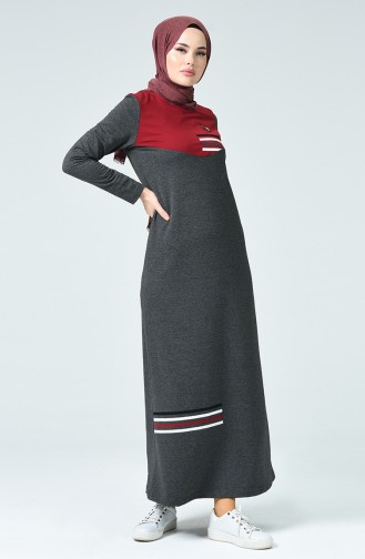 Smoke-Colored Hijab Dress 99241-02