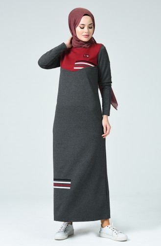 Smoke-Colored Hijab Dress 99241-02